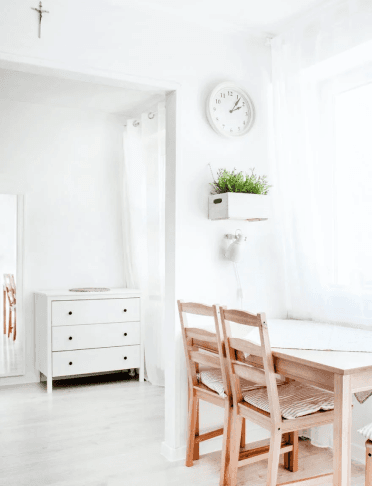 Wooden chair and table set 